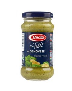 Pesto Genovese Sauce with Fresh Basil 12 X  Glass Jar 