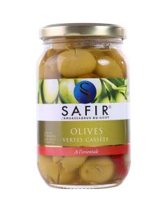 Broken Green Olives - Olives Vertes Cass‚es ? L'orientale 4 X  Glass Jar 