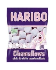 Chamallows Pink & White Marshmallows Candy 24 X  Pouch 