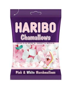 Chamallows Pink & White Marshmallows Candy 24 X  Pouch 