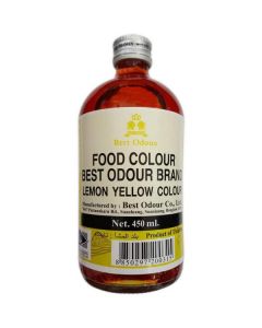 Lemon Yellow Food Colour 12 X  Glass Bottle (450 ml)