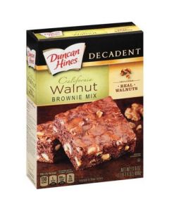 Decadent Walnut Brownie Mix Cake   