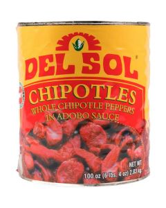 Whole Chipotle Peppers in Adobo Sauce 6 X  Metal Can 