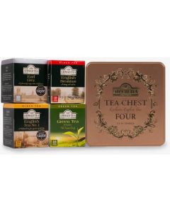 Tea Chest Four Caddy 4 Black & Green Teas 40 Sachet Teabags 40 X  Sachet 