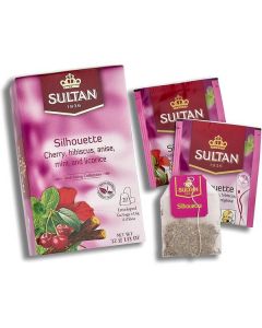 Silhouette Cherry, Hibiscus, Anise, Mint and Licorice Tea 200 X  Pyramid Tea Bag 