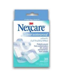 Clear Waterproof Bandages - Assorted 30 X  Piece 