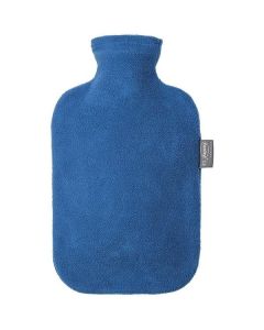 Blue Hot Water Bottle with Cover   