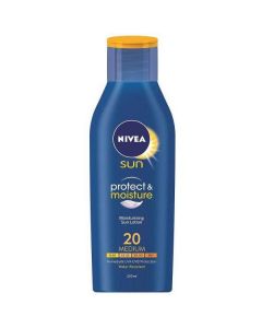 Sun Lotion 20- Protect & Moisture Medium 6 X  Plastic Bottle (200 ml)