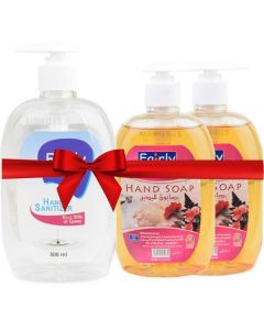 Hand Sanitizer Gel 500ml + 2 Hand Soap Mango - 500ml 12 X  Plastic Bottle 