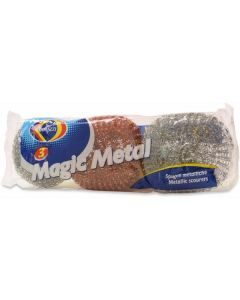 Magic Metal Zinc Coated Scourers 3 X  Piece 