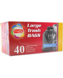 Black Trash Bags Large 30 Gallons 12 X  Piece 