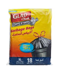 Drawstring Garbage Bag Black 170L- X Large 12 X  Bag 