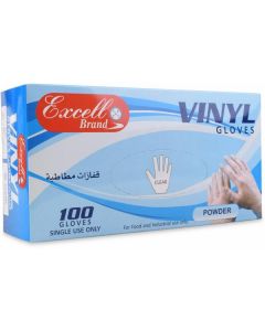 Vinyl Hand Gloves Powdered - Small (Clear) 100 X  Piece 