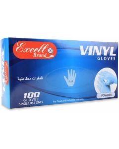 Vinyl Hand Gloves Powdered - Large (Blue) 10 X  Piece 