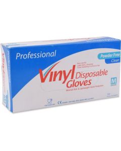 Vinyl Hand Gloves P/F - Medium (Clear) 10 X  Piece 