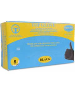 Vinyl Black Hand Gloves P/F - Small 10 X  Piece 