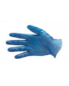 Vinyl Hand Gloves P/F - Small (Blue) 10 X  Piece 