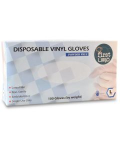 Disposable Vinyl Gloves - Powder Free Large 10 X  Piece 