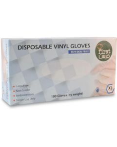 Disposable Vinyl Gloves - Powder Free XL 10 X  Piece 