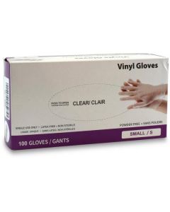 Clear Vinyl Powder Free Gloves -Small 10 X  Piece 