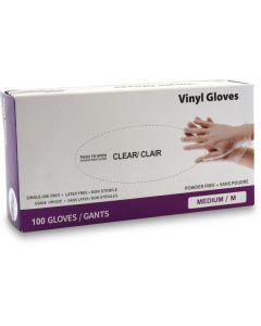 Clear Vinyl Powder Free Gloves -Medium 10 X  Piece 