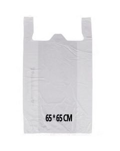 Heavy Duty White Plastic Shopping Bags 65 * 65 cm   