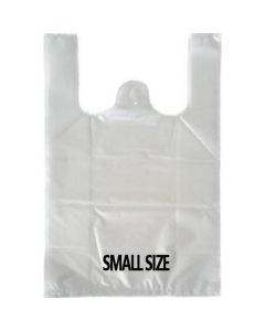 Premium White Plastic Shopping Bags - Small 10 X  Bag 