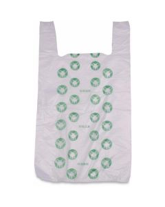 White Printed T-Shirt Bag - Large 1000 X  Piece 