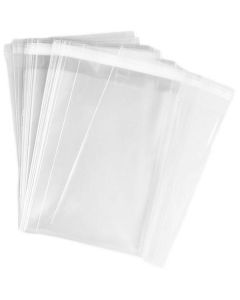 Clear Plastic Bag with Adhesive Flap - Large   