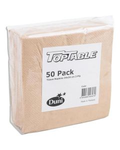 Table Tissue Napkins 2 Ply - Kraft 24 X  Bag 