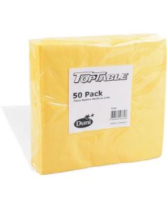 Table Tissue Napkins 2 Ply - Yellow 24 X  Bag 