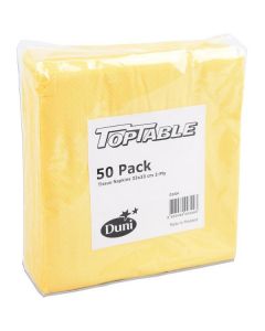 Table Tissue Napkins 2 Ply - Yellow 24 X  Bag 