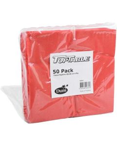 Table Tissue Napkins 2 Ply - Red 24 X  Bag 