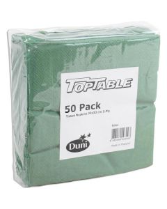 Table Tissue Napkins 2 Ply - Green 24 X  Bag 