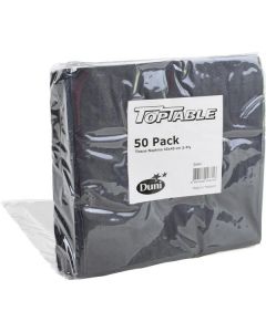 Table Tissue Napkins 2 Ply - Black 24 X  Bag 