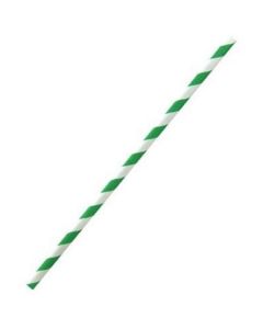 Wrapped Drinking Paper Straws Green Stripes 250 X  Piece 