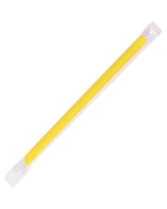 Plastic Straight Drinking Straw Taper Cut (10*210 mm) - Yellow 3000 X  Piece 