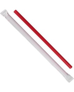 Plastic Straight Drinking Straw (8*240 mm) - Red 5000 X  Piece 