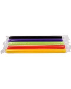 Plastic Straight Drinking Straw Taper Cut (6*240mm) - Mix Color 10000 X  Piece 