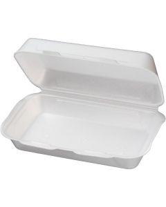 White Lunch Box with Hinged Lid 250 X  Foam Box 