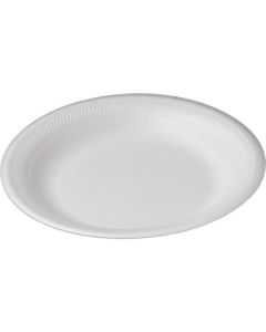 Round White Foam Plate 500 X  Tray 