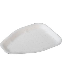 Semi-Rectangular White Absorbent Foam Tray for Poultry 500 X  Tray 