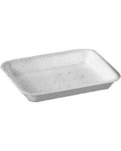 Rectangular White Absorbent Foam Tray for Poultry 500 X  Tray 