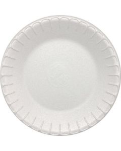 Round White Foam Shallow Plate 500 X  Tray 