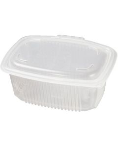 PP Rectangular Clear Container with Hinged Lid 400 X  Plastic Box 