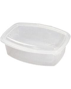 PP Rectangular Clear Container with Hinged Lid 400 X  Plastic Box 