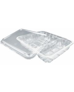 PET 2 Compartments Utility Tray with Lid 280 X  Plastic Box 