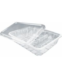 PET 2 Compartments Utility Tray with Lid 280 X  Plastic Box 