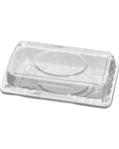 PET Rectangular Clear Pastry Container with Hinged Lid 250 X  Plastic Box 