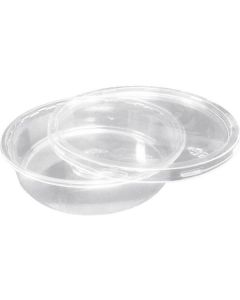 PET General Purpose Round Clear Tub with Lid 240 X  Plastic Box 